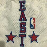 03 eastern all-star dense embroidery version Gu Si bottom pants pocket ball sports leisure mesh white basketball shorts