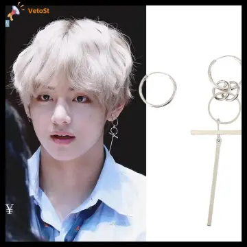 BTS earrings | BTS V earrings | BTS V fashion | BTS accessories