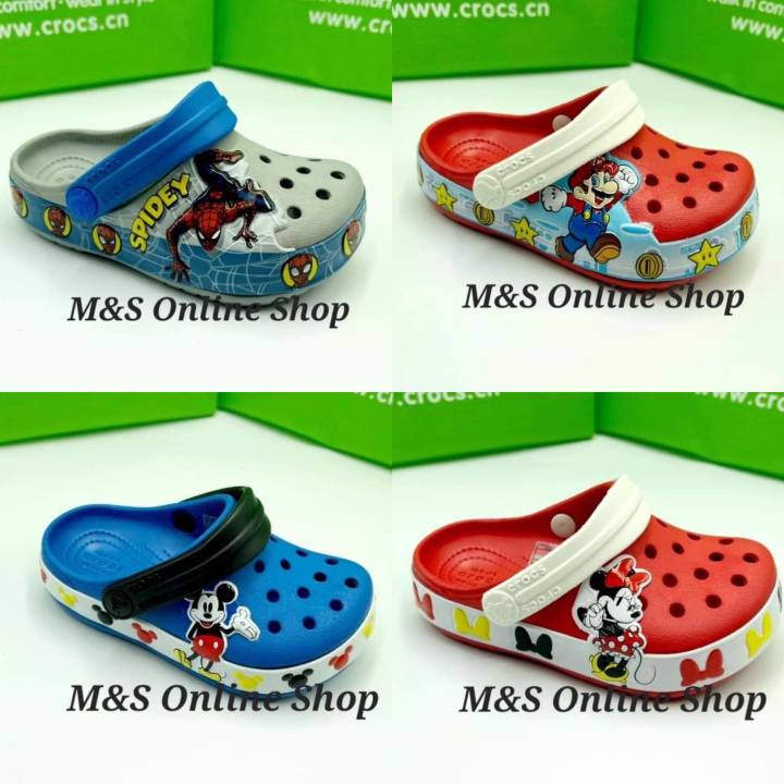 รองเท้าเด็ก-crocs-kids-band-clog-รองเท้าเด็ก-สินค้าพร้อมจัดส่งจากไทย