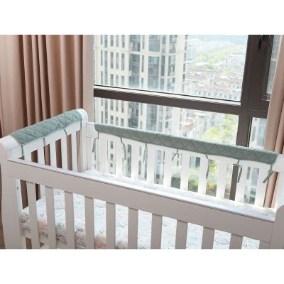 Cotton Crib Protection Wrap Edge Baby Anti-bite Solid Color Bed Bumper Fence Guardrail Baby Care Baby Safety Products
