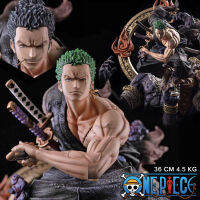 Figure ฟิกเกอร์ Zuoban Studio จากการ์ตูนเรื่อง One Piece วันพีซ เต็มพิกัดสลัดจอมลุย วันพีช Roronoa Zoro โรโรโนอา โซโร นักล่าโจรสลัด กลุ่มโจรสลัดหมวกฟาง Resin Statue สูง 36 cm หนัก 4.5 kg Ver Anime Hobby โมเดล ตุ๊กตา อนิเมะ การ์ตูน มังงะ ของขวัญ Doll