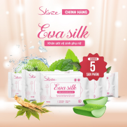 Combo 5 Gói Khăn Ướt Vệ Sinh Phụ Nữ Skinze Eva Soft Silk Khăn Ướt Vệ Sinh