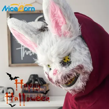 Halloween Mask Purge Mask,Scary Mask Hacker Mask Furry Mask Bunny Rabbit
