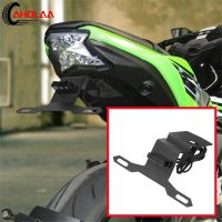 ♤☢ License Plate Holder With Led Number Light For Kawasaki Z650 Ninja650 Ninja Z 650 2017-2022 Wiring Free Motorcycle Accessories