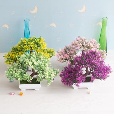 [AYIQ Flower Shop] 18x25เซนติเมตร3ส้อมประดิษฐ์ต้นสนพืชบอนไซบ้านสวนเครื่องประดับพืชปลอมคริสต์มาสงานแต่งงานงานเลี้ยงวันเกิดตกแต่งบอนไซ