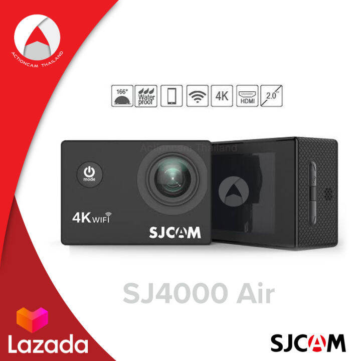 sjcam-sj4000-air-4k-action-camera-wifi-air-สีดำ-กล้องกันน้ำ-ดำน้ำลึก-30-เมตร-กล้องติดหมวกกันน๊อค-กล้องแอคชั่น-กล้องถ่ายวีดีโอ-กล้องถ่ายเซลฟี่-ประกัน-1ปี