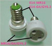 ขายดี10ชิ้น E14 Mr16 E14อะแดปเตอร์เต้าเสียบ Led เพื่อ G4หลอดไฟ Led ท่อเสริม E14ไปยัง Gy6.3ตัวแปลง E27-Mr16ขั้วหลอดไฟจัดส่งฟรี