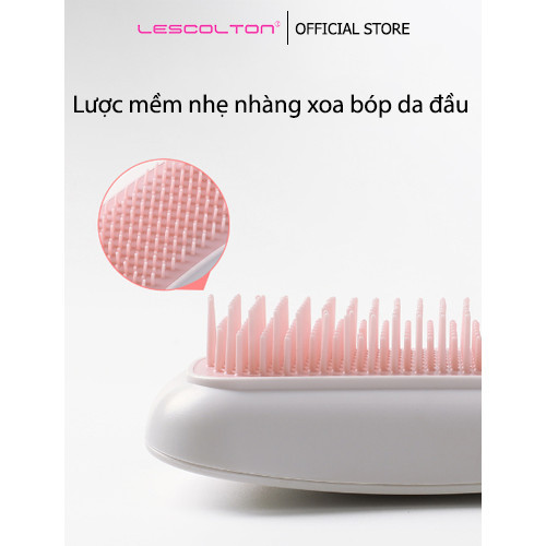 Lược massage đầu silicon lescontol chải tóc, massage da đầu - ảnh sản phẩm 2