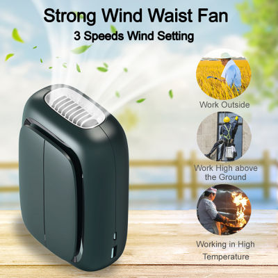 New USB Mini Fan Portable Personal Hanging waist Fan With Recharge Battery Ultra quiet Wearable Electric handheld Air Conditione