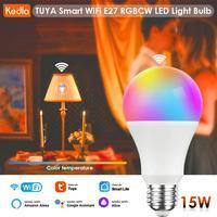 Corui Tuya หลอดไฟ Led สมาร์ท Wifi Rgbcoldwarm ทำงานกับ Alexa Google Alice สลับเวลาหลอดไฟที่หรี่แสงได้การควบคุมด้วยเสียง