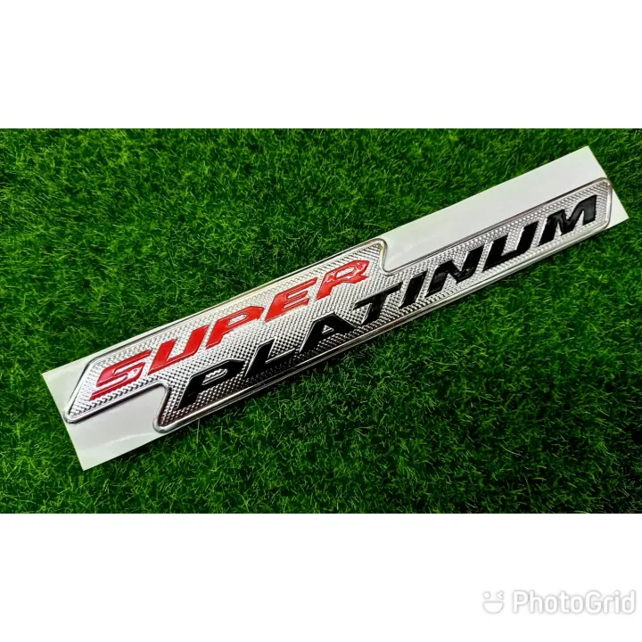 ad-โลโก้-super-platinum-สีแดงดำ-สำหรับติดท้ายรถ