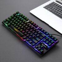 （Miss qis keycap） Gaming87Gaming Anti-GhostingSwitch สี BacklitMechanical FeelforGamer แล็ปท็อป