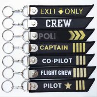 1PC CREW Pilot Pilot Flight Attendant Souvenir Luggage Tag Decoration Cloth Belt Key Chain Zipper Belt