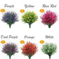 【DT】 hot  1 Bunch Artificial Lavender Simulation Rayon Flowers Bouquet Wedding Home Desktop Decoration Plastic Fake Flower Photo Props