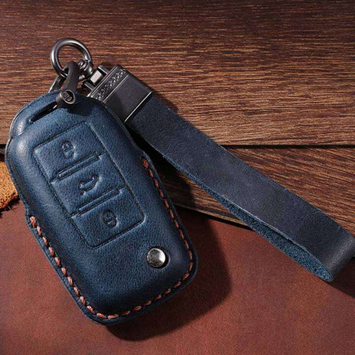 leather-car-key-case-cover-keyring-for-volkswagen-vw-golf-7-mk7-tiguan-touareg-mk2-for-skoda-octavia-kodiaq-seat-ateca