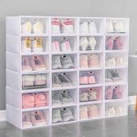 [COD] Shoe box storage thickened transparent plastic shoe boots drawer cabinet