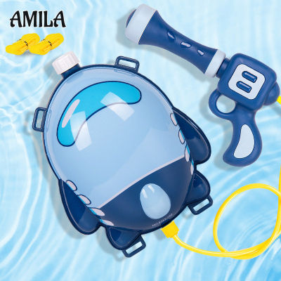 AMILA กระเป๋าเป้สะพายหลังเด็ก ของเล่นน้ำสเปรย์น้ำแร่ชายหาดของเล่นดึงออกของเล่นเด็กผู้ชาย