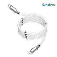 Sindvor Magic Rope USBC Magnetic Cable Self Winding Micro USB Type C Fast Charging Data Transmission Cord For Lightning Android Cables  Converters