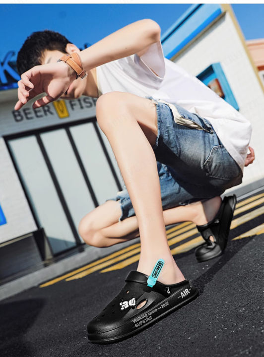 acurve-รองเท้าหลุมสไตล์ใหม่ของผู้หญิงฤดูร้อนกลางแจ้งสวมคู่รองเท้าแตะพื้นหนากันลื่น