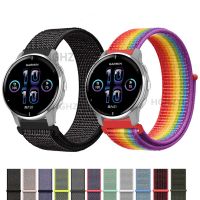 Tali Simpai Nilon untuk Garmin Venu 2 2S Sq Forerunner 245 55 158 Gelang Jam Tangan Pintar Dapat Diganti untuk Garmin Vivoactive 4 4S 3 Correa