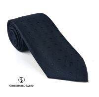 Giorgio Del Sarto Necktie  8.5 cm Black with Fabric Texture เนคไทสีดำมีเท็กเจอร์