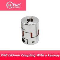 1ชิ้น/ล็อต Cnc มีความยืดหยุ่นขากรรไกรแมงมุมพลัมเพลาข้อต่อ Coupler L65mm D40 14/17Mm กับ Keyway 5Mm ที่ปลายด้านหนึ่ง