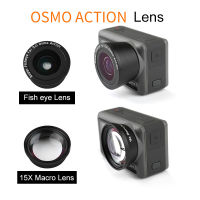 กล้องภายนอก15X เลนส์มาโครสำหรับ OSMO Action 180องศาเลนส์ Fisheye OSMO Action อุปกรณ์เสริมสำหรับกล้อง