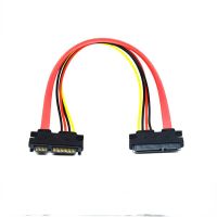 Newest 30cm 22Pin SATA Cable Male To Female 7 15 Pin Serial ATA SATA Data Power Combo Extension Cable Connector Conterver