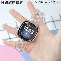 {zhiyun Watchshop}สายเรซินน้ำหนักเบาสำหรับ Fitbit Versa 3สายรัดข้อมือโปร่งใสสำหรับ Fitbit Versa Sense สายรัดข้อมือ