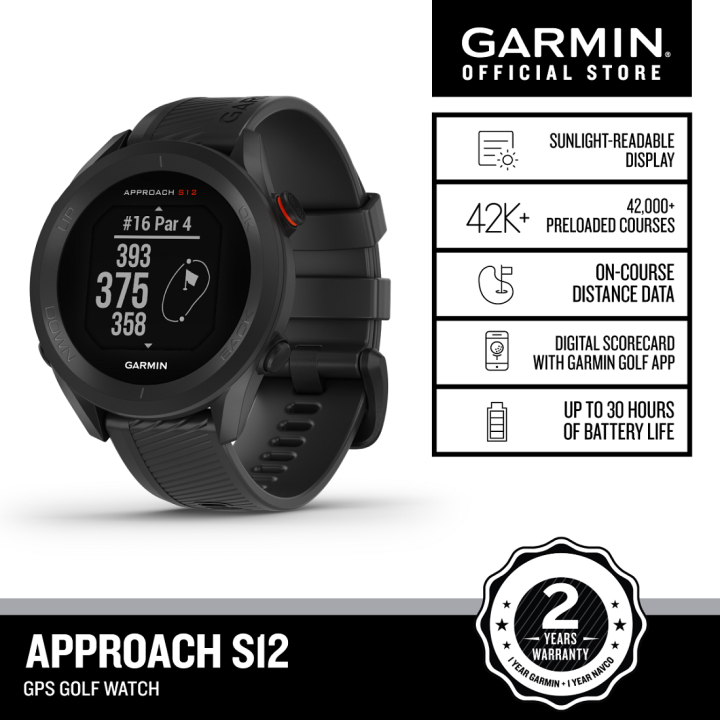 Garmin Approach S12 GPS Golf Watch (White)