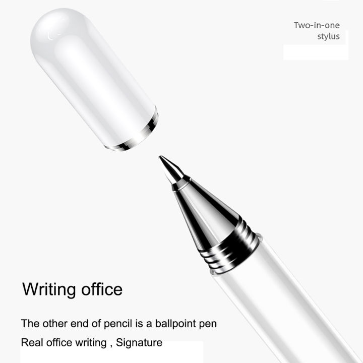 ในสต็อก-ปากกาสไตลัสทัชสกรีนปากกาเขียนหน้าจอสไตลัส-2in1-หัวปากกาสำรองรองรับ-android-ios-windows