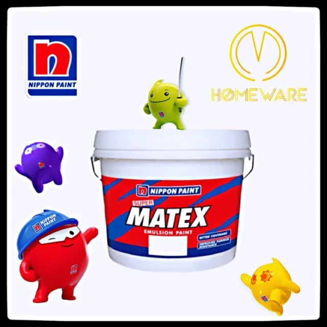 NIPPON PAINT SUPER MATEX 7L / CAT KAPUR DINDING NIPPON | Lazada