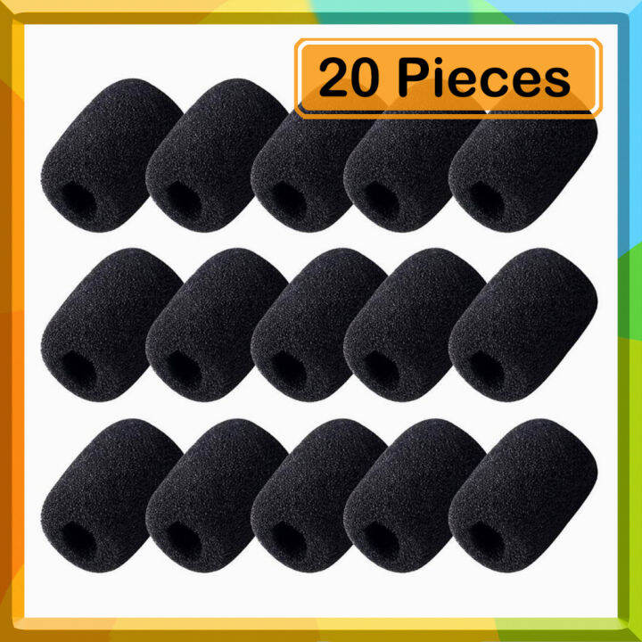 20 Pieces 30*8mm Lapel Microphone Windscreen, Mini Headset Windscreen