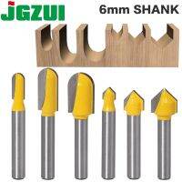 【LZ】 6mm Shank Router Bits Set Core Box Bit rounf nose bit 90 Degree V-Groove Bit For Woodworking Tools