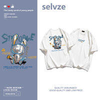 2023 newSELVZE （พร้อมส่งจากกทม มาถึงใน 3วัน）print T-shirt เสื้อยืดแขนสั้นพิมพ์ลายกระต่ายวินเทจ T0429