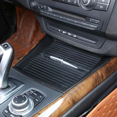แถบอุปกรณ์เสริมรถยนต์คอนโซลกลางรถยนต์สำหรับ BMW X5 E70 2008-2013,มีข้อเสนอพิเศษทำจาก ABS ภายในรถตกแต่งกรอบที่ยึดถ้วยน้ำ