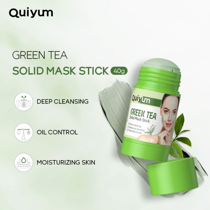QUIYUM Green Tea Solid Mask Stick Deep Cleansing Balance Oil 40g ...