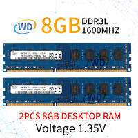 ใหม่สำหรับ SKHynix 16GB 2X8GB DDR3L 1600MHz PC3L-12800U 1.35V 240Pin DIMM หน่วยความจำ RAM สำหรับพีซีตั้งโต๊ะ