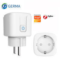 Germa ZigBee ซ็อกเก็ตสหภาพยุโรปเสียบอะแดปเตอร์ Tuya สมาร์ทบ้านไร้สายการควบคุมระยะไกลสมาร์ทซ็อกเก็ตเต้าเสียบไฟฟ้าสนับสนุน Home Alexa