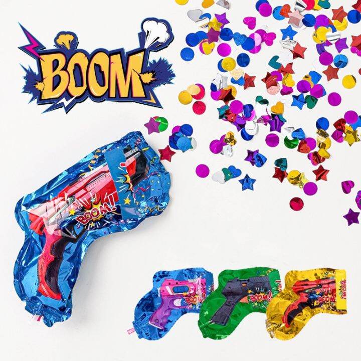 Confetti Gun Party Needs Inflatable Cannon Fireworks Toy Guns Kids Toy for Birthday Wedding
