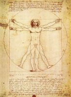 PalaceLearning Vitruvian Man โดย Leonardo Da Vinci โปสเตอร์สัดส่วนของมนุษย์วาดภาพศิลปะการพิมพ์ลามิเนต