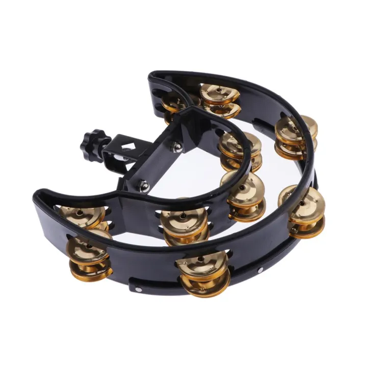 LazaraSuper Plastic Tambourine Copper Row Jingles for Drum Set Parts