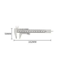 เกจวัดเวอร์เนียคาลิปเปอร์พลาสติกขนาดเล็กสีขาว150มม. 1ชิ้นไม้บรรทัดไมโครมิเตอร์