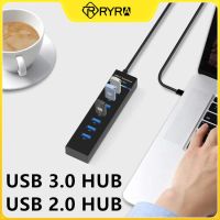 RYRA High Speed USB Hub 7 Port USB 3.0 Hub USB 2.0 Hub With Cable Mini Hub Socket Pattern Splitter Cable Adapter For Laptop