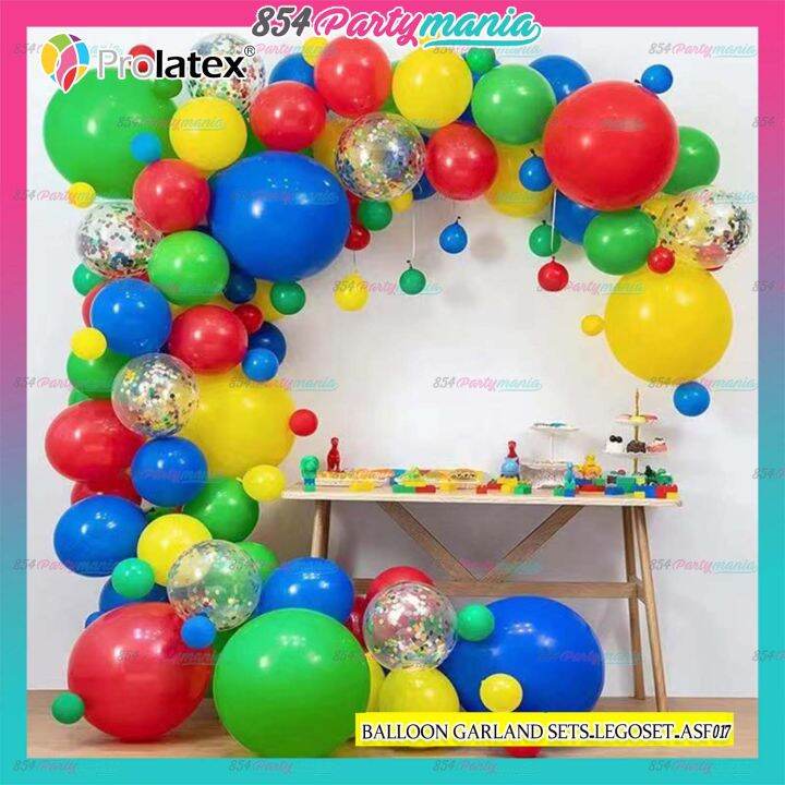 [PREMIUM QUALITY] BALLOON GARLAND PRIME COLORS lego superheroes theme ...