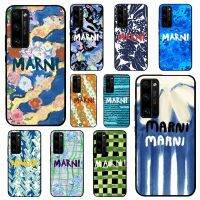 Nana Ko Electronins เคสโทรศัพท์ Marni ดีไซน์ดอกไม้สำหรับ Huawei Honor 10 Lite 9 20 7A Pro 30 Pro 60 Pro 70 Pro Plus