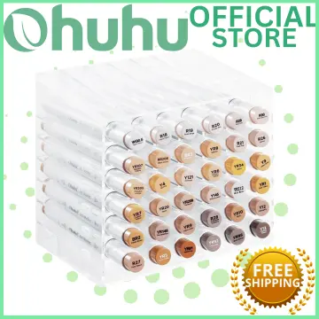  Ohuhu Skin Tone Markers 36 Colors: Dual Tip Brush and  Fineliner Markers for Adult Coloring Water Based Art Skintone Marker Pens  Set for Portrait Drawing Lettering Writing Calligraphy Journaling 