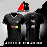 2022 New Summer GEEK FAM Black Short Sleeve Sweatshirt fashion versatile t-shirt