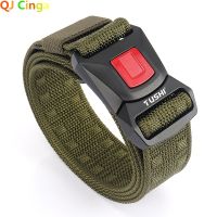 125 Cm Quick Release Buckle Men 39;s Tactical Belts Sport Outdoor Canvas Belt Men Nylon Cargo Fashion Cinturon QJ CINGA