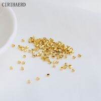 【YF】 Posicionamento Tubo de Cobre 14K Banhado A Ouro Prensagem End Beads Jóias Fazendo Suprimentos Acessórios Descobertas 1.5mm Atacado